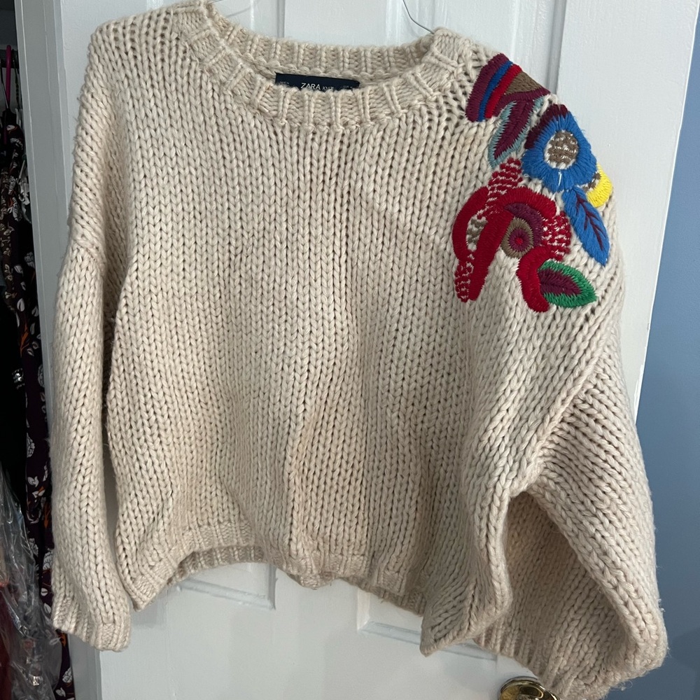 Zara Embroidered Sweater